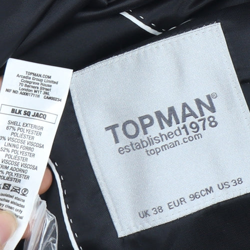 Topman Men's Black Slim Tuxedo Jacket UK 38