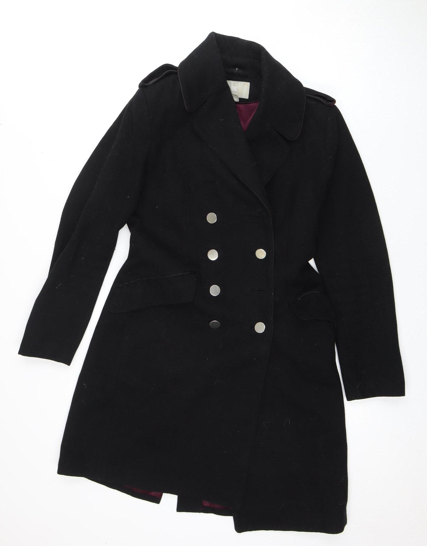 H&M Women's Black Pea Coat Size 8 – Classic Style
