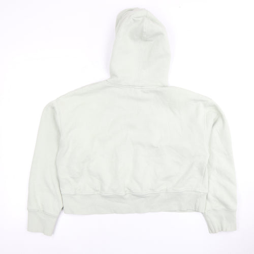 Zara Women's Ivory Fleece Pullover Hoodie, Size S