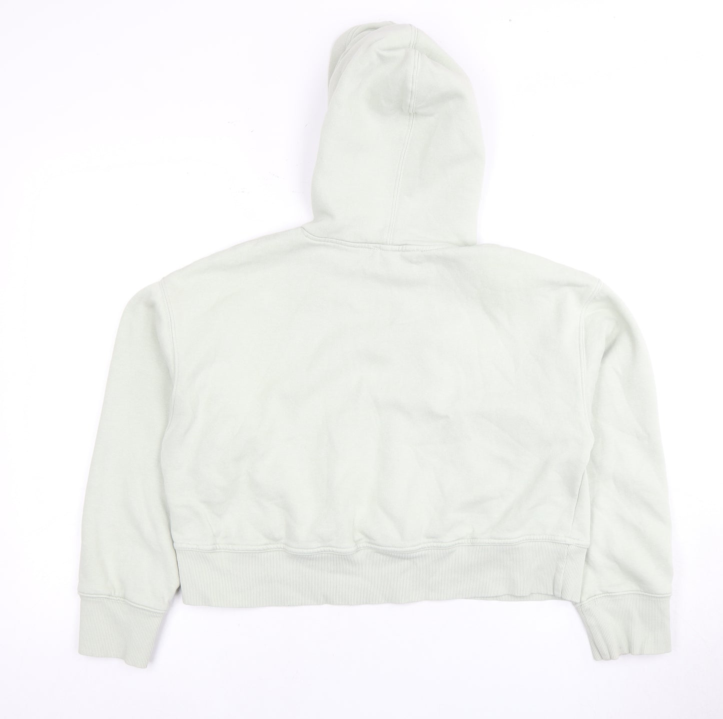 Zara Women's Ivory Fleece Pullover Hoodie, Size S