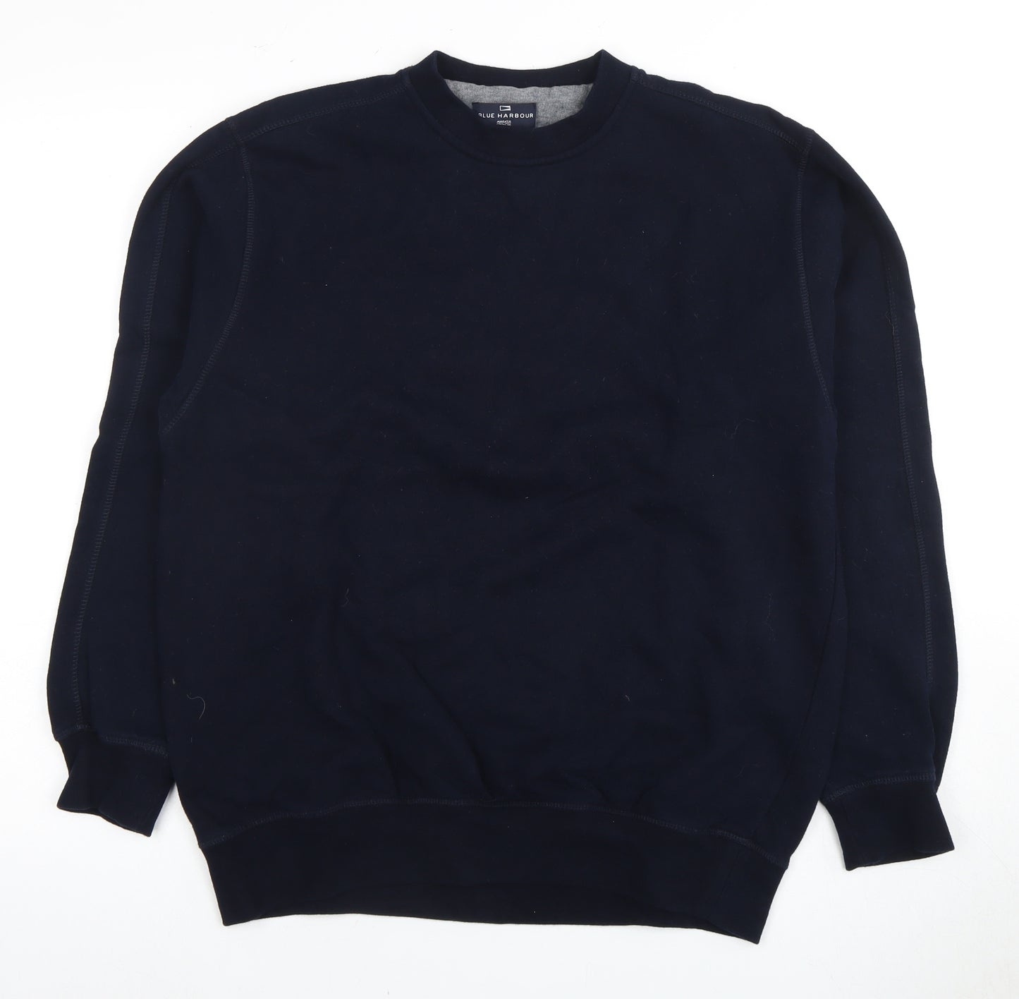 Marks and Spencer Men's Blue Crew Neck Pullover Sweatshirt