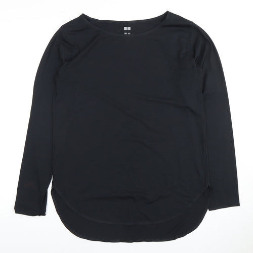 UNIQLO Women's Black Long Sleeve T-Shirt Regular Fit