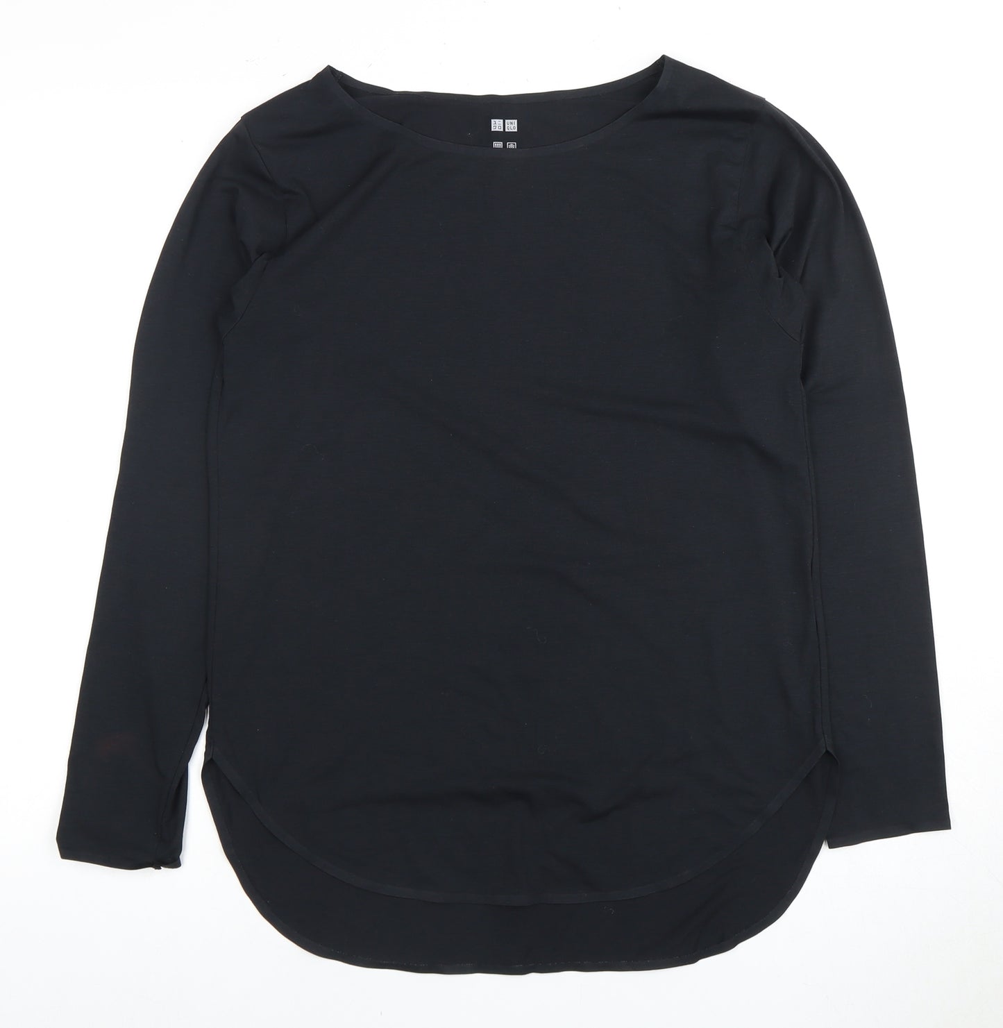 UNIQLO Women's Black Long Sleeve T-Shirt Regular Fit
