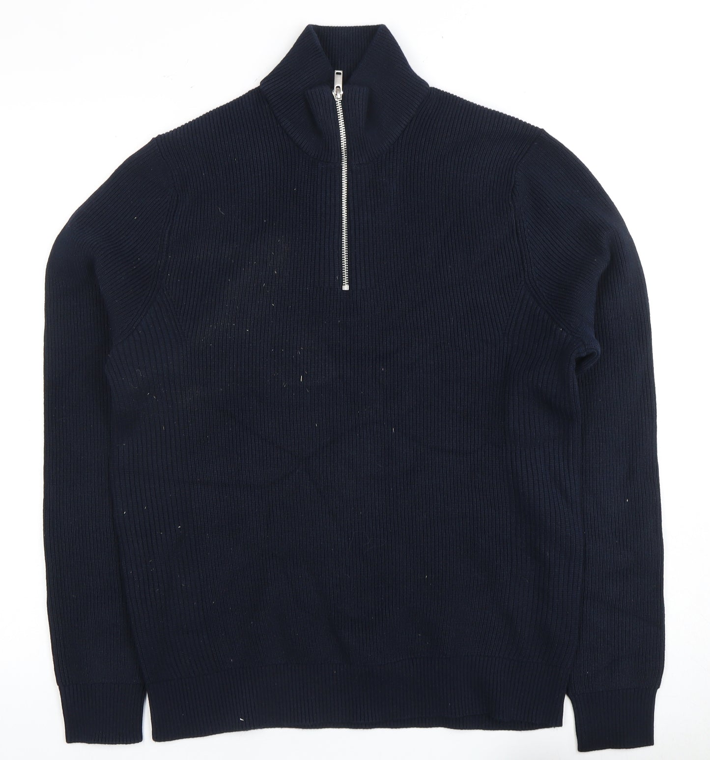 Marks and Spencer Men's Blue M Full Zip Jumper