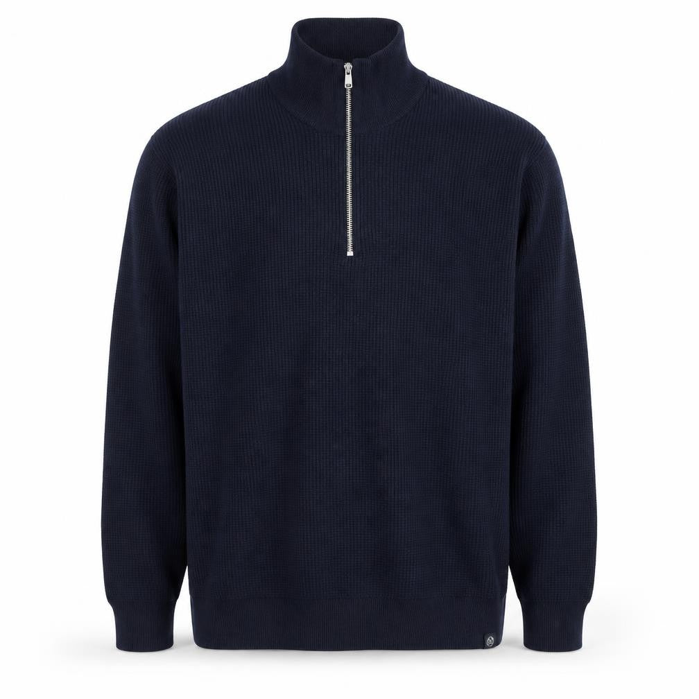 Front view of Marks & Spencer Men's Blue Full Zip 2XL Jumper