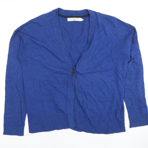 John Lewis Women's Blue V-Neck Cardigan Size 12
