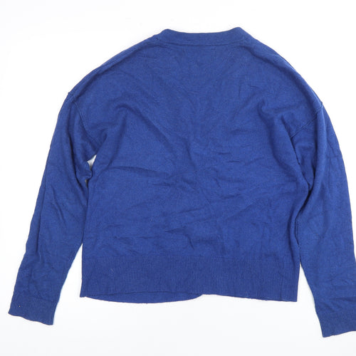 John Lewis Women's Blue V-Neck Cardigan Size 12
