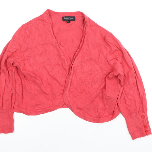 Collection Debenhams Women Red V-Neck Cardigan Size 14