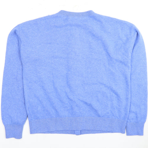 Marks and Spencer Women's Blue Cashmere Cardigan, M
