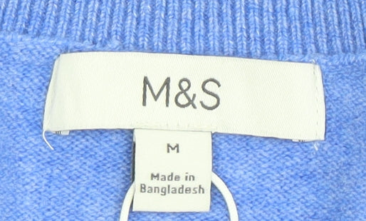 Marks and Spencer Women's Blue Cashmere Cardigan, M