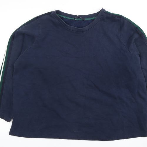 Marks and Spencer Blue Crew Neck Fleece Sweatshirt Unisex Size 20