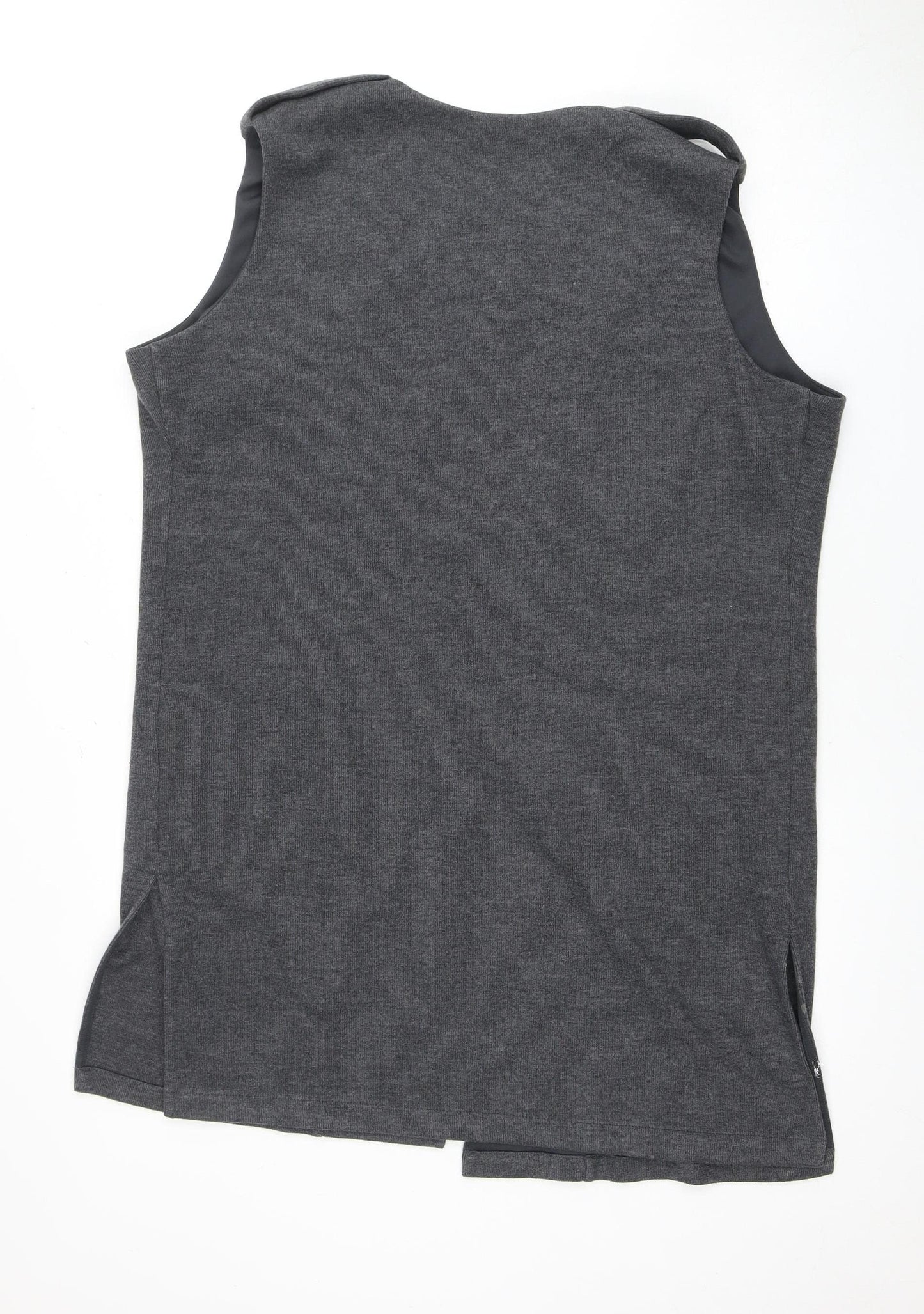 Marks and Spencer Women's Grey Open Front Vest, Size 16, Sleeveless