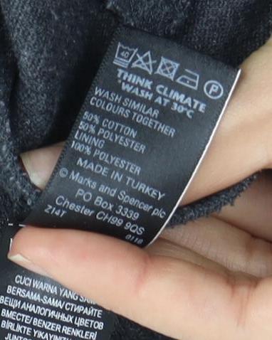 Marks and Spencer Women's Grey Open Front Vest, Size 16, Sleeveless