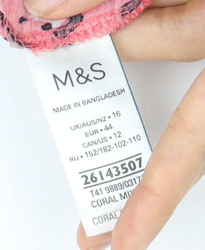 Marks and Spencer Women's Leopard Print T-Shirt, Size 16