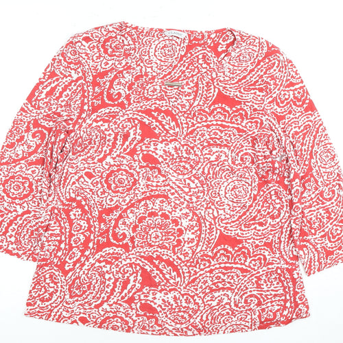 Marks and Spencer Women's Red Paisley Blouse Size 14