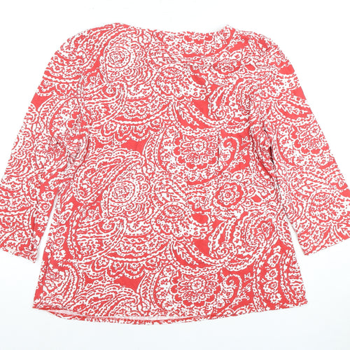 Marks and Spencer Women's Red Paisley Blouse Size 14