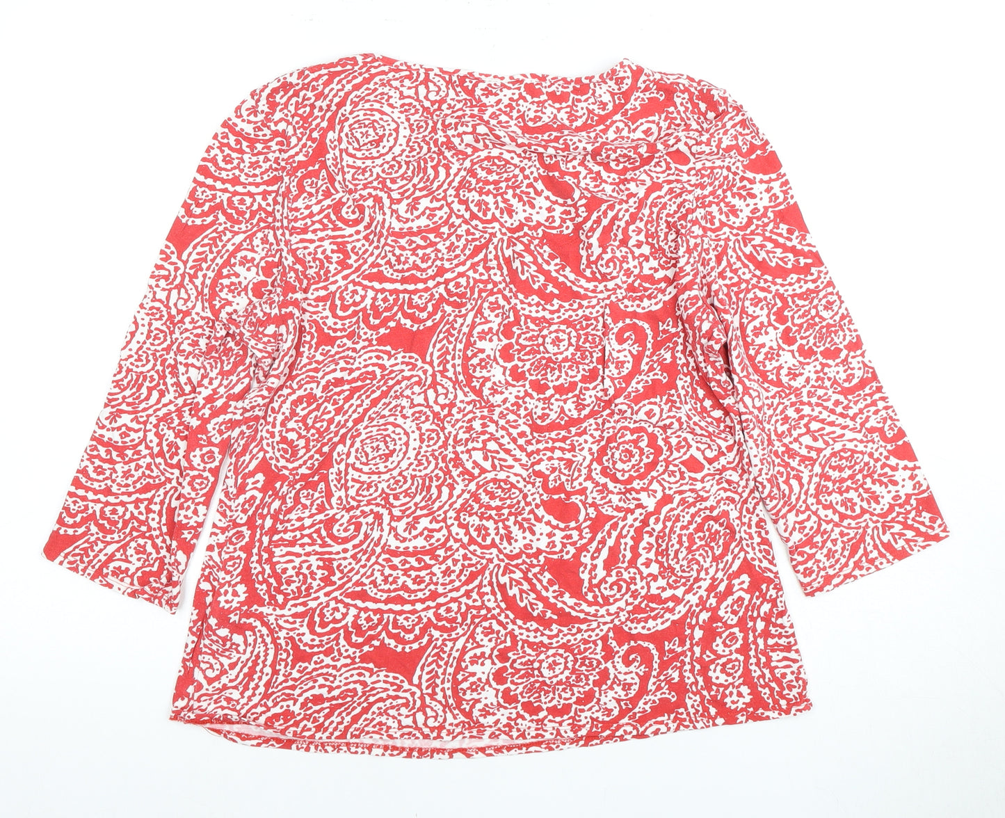 Marks and Spencer Women's Red Paisley Blouse Size 14