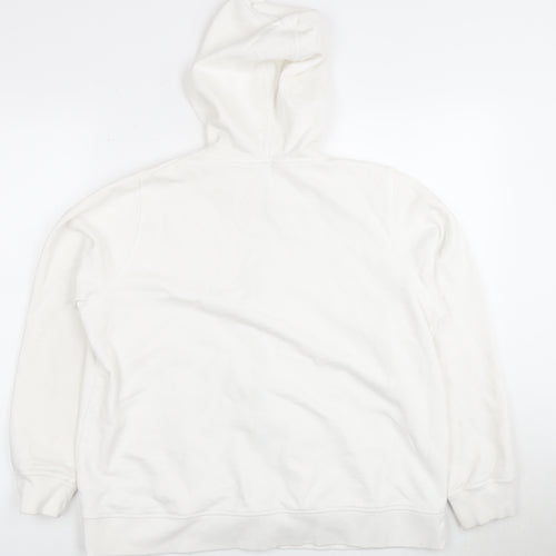 Marks and Spencer Women's White Full Zip Hoodie L