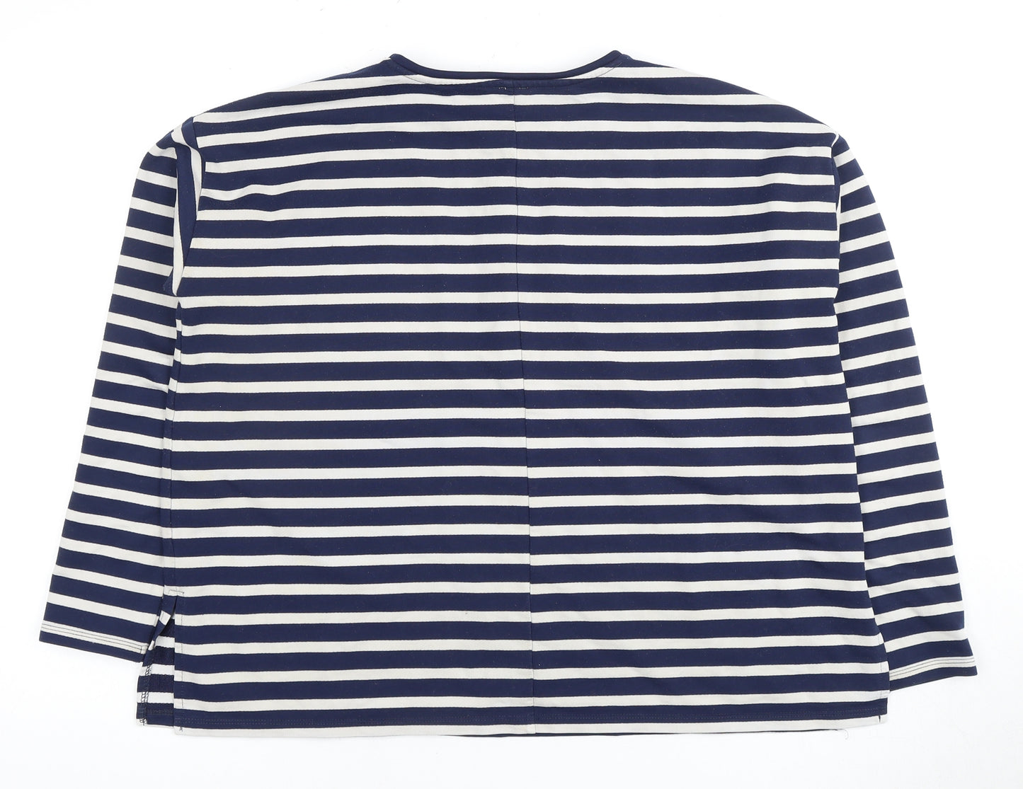 ASOS Women's Blue Striped T-Shirt UK 10 Casual