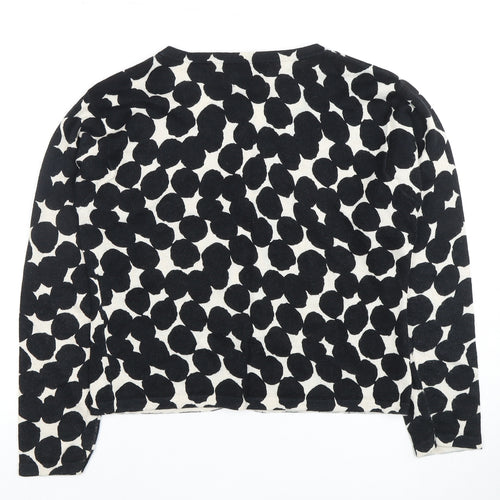 Masai Women's Black Cardigan, Size S, Animal Print