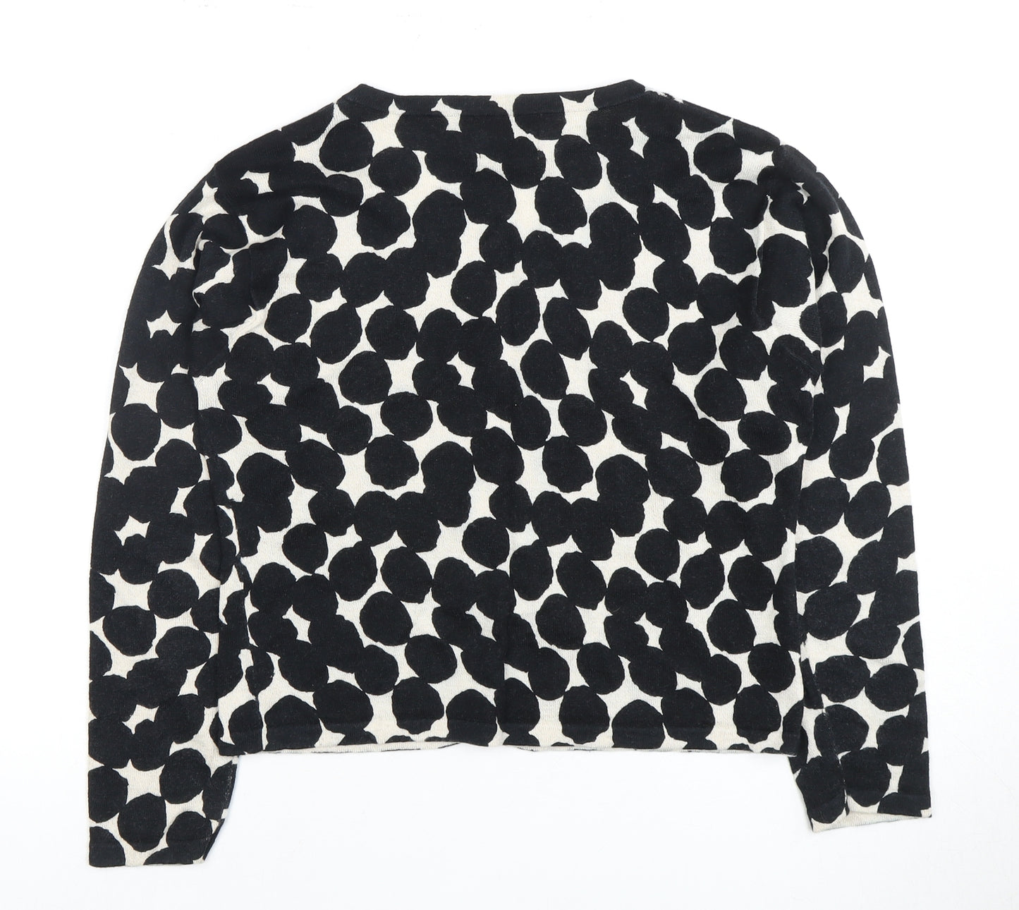 Masai Women's Black Cardigan, Size S, Animal Print