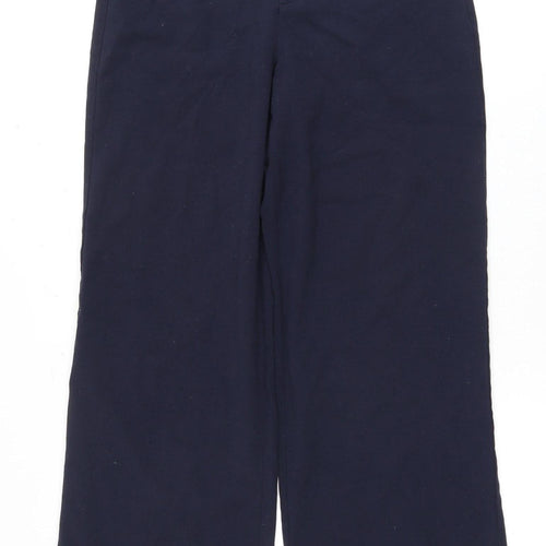 Stradivarius Women's Blue Wide-Leg Trousers, Size 8