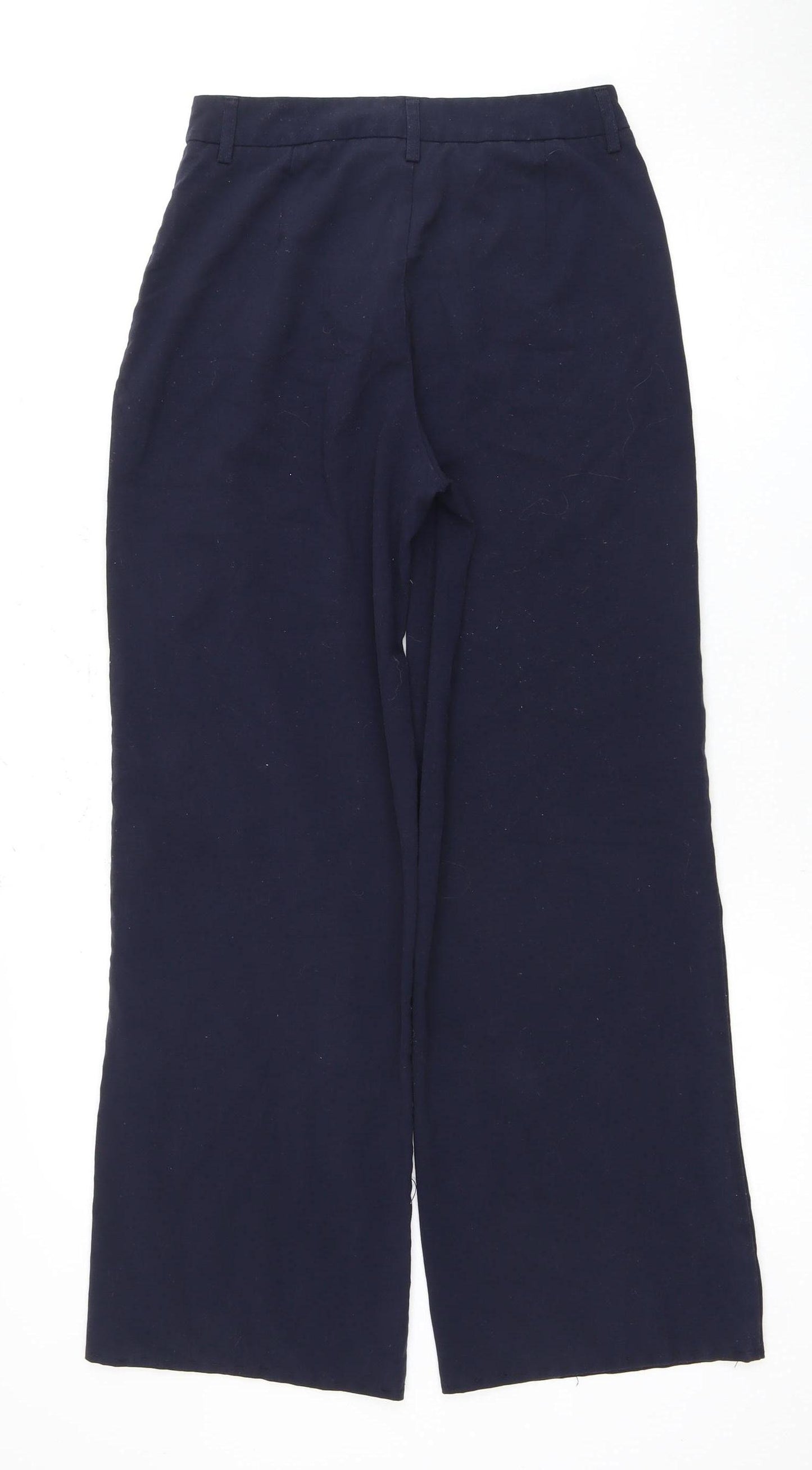 Stradivarius Women's Blue Wide-Leg Trousers, Size 8