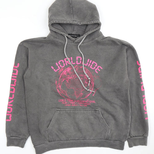 PrettyLittleThing Women's Grey L Pullover Hoodie