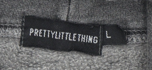 PrettyLittleThing Women's Grey L Pullover Hoodie