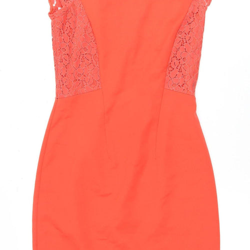 Amari Women's Orange Knee Length Shift Dress