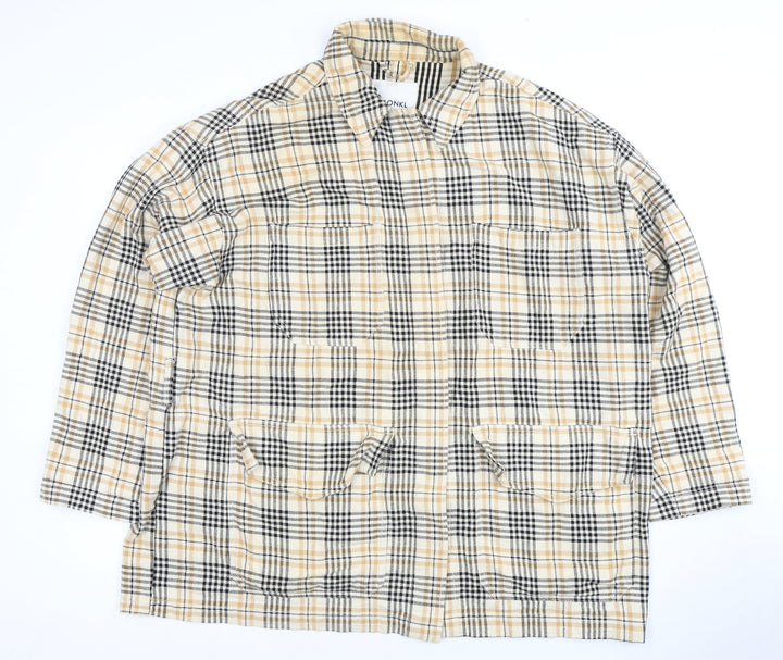 Monki Women's Multicoloured Check Button-Up L