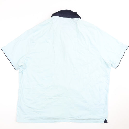 Marks and Spencer Men's Blue Polo Shirt Size 2XL