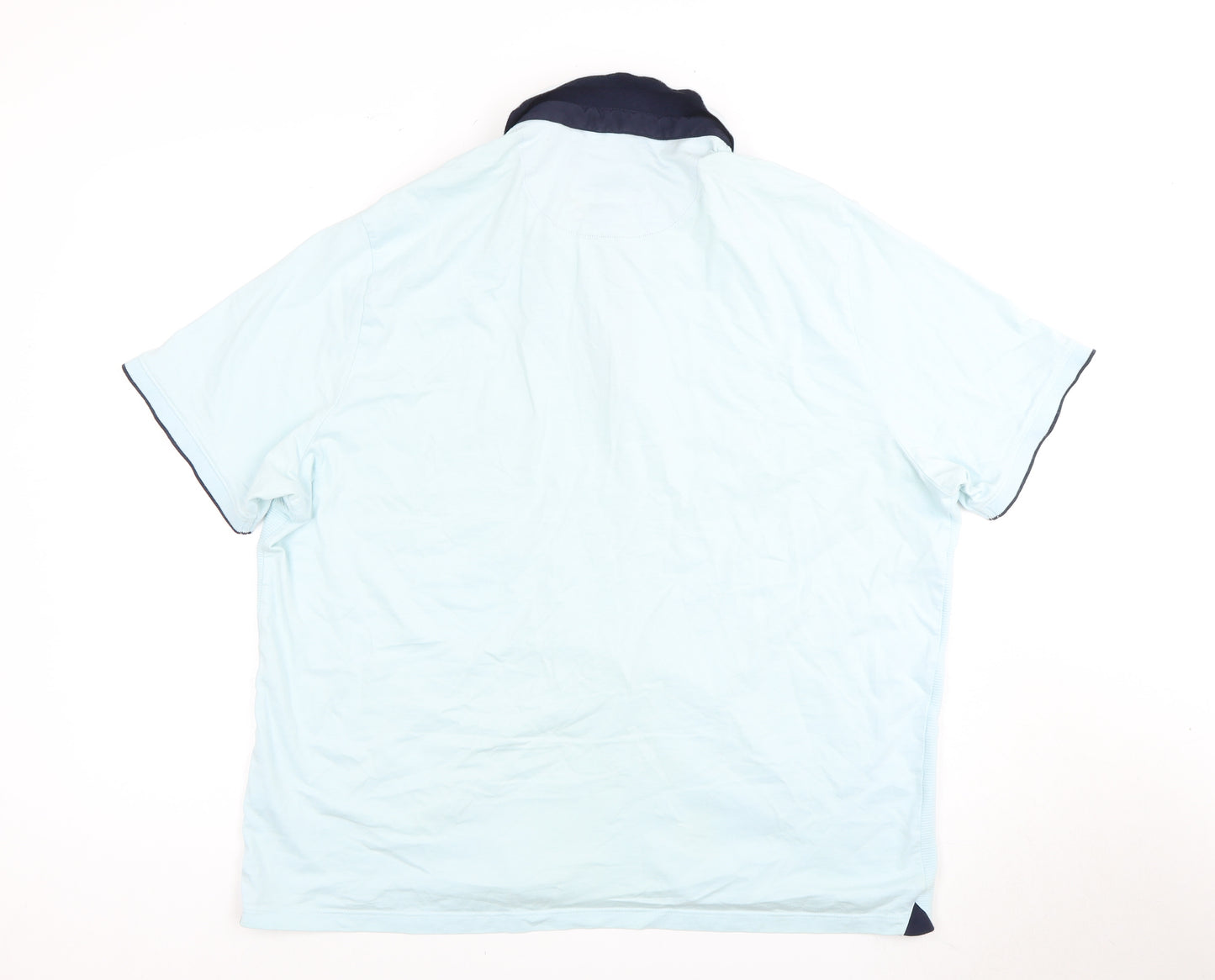 Marks and Spencer Men's Blue Polo Shirt Size 2XL