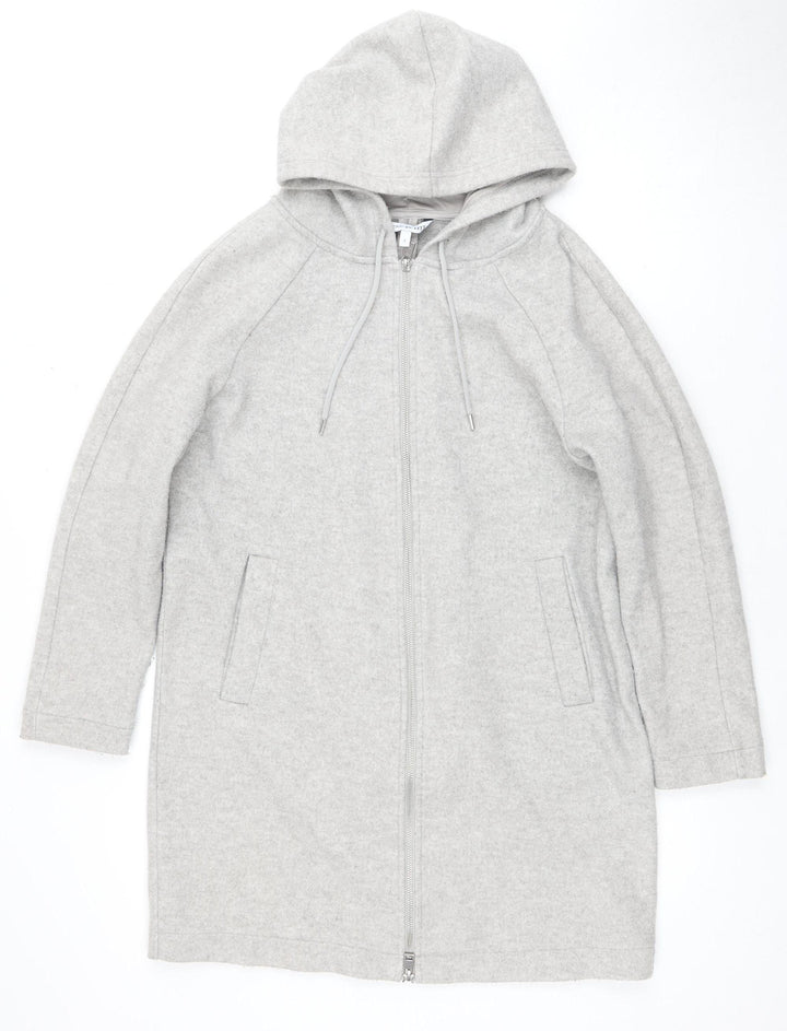 Next Women's Grey Hooded Jacket Size 8