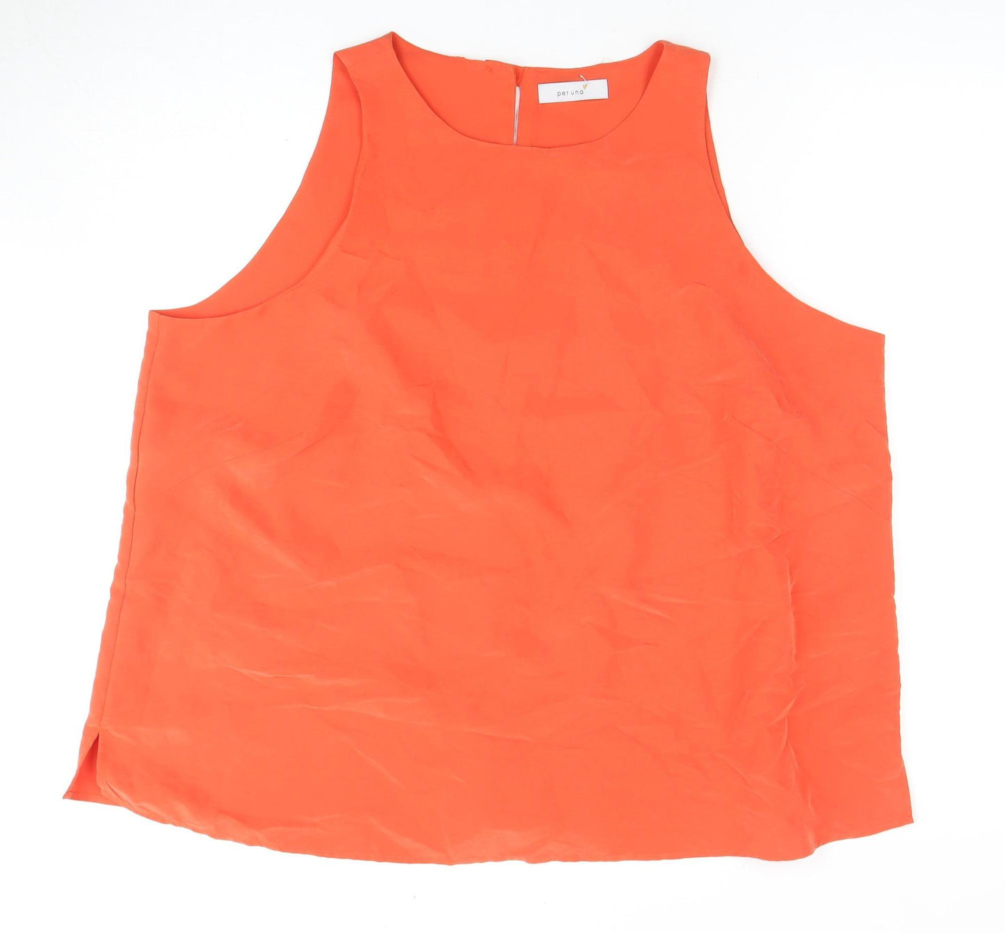 Marks and Spencer Orange Sleeveless Tank for Women Size 18