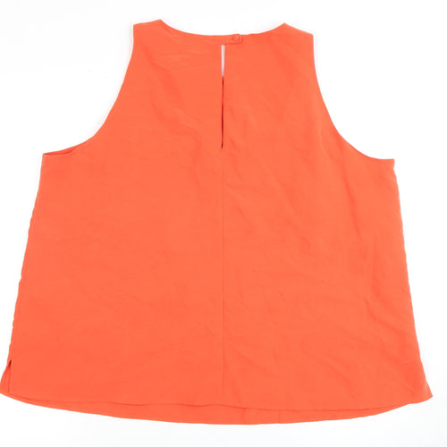 Marks and Spencer Orange Sleeveless Tank for Women Size 18