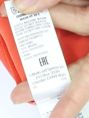 Marks and Spencer Orange Sleeveless Tank for Women Size 18