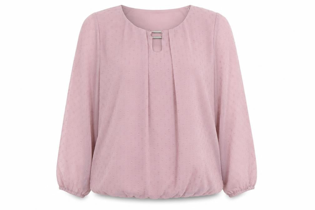 Front view of Bonmarché Women's Pink Blouse, size 14