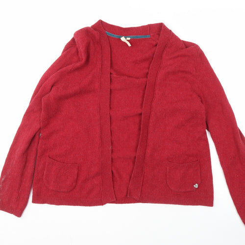 White Stuff Women's Red Open Front Cardigan Size 16