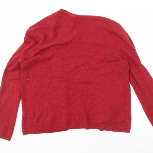 White Stuff Women's Red Open Front Cardigan Size 16