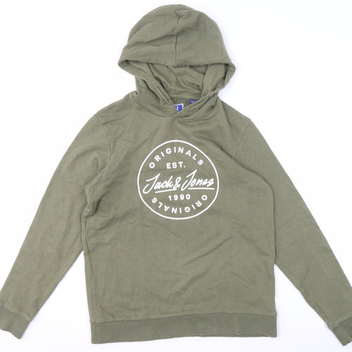 Jack & Jones Boys Green Pullover Hoodie, Size 12 Years