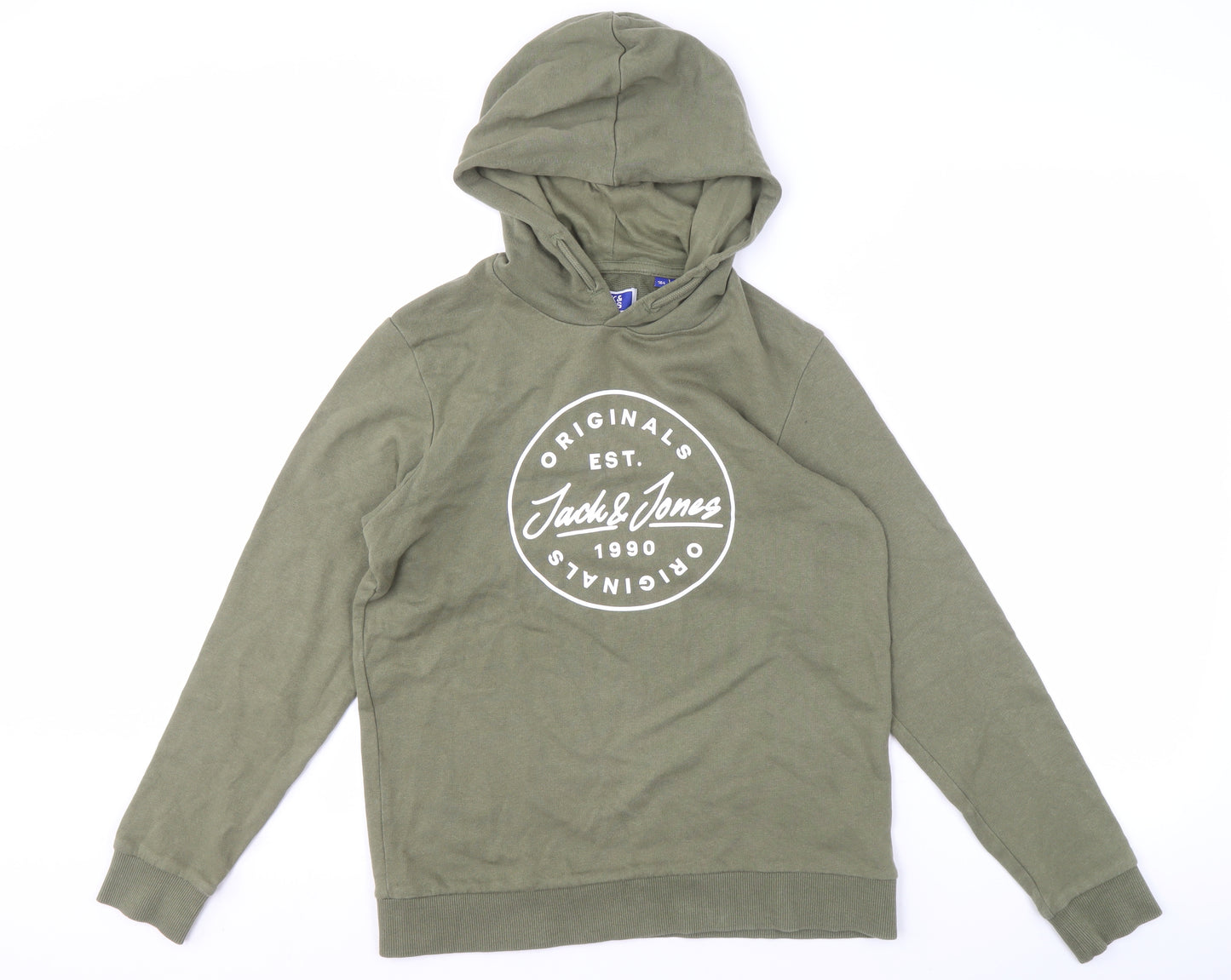 Jack & Jones Boys Green Pullover Hoodie, Size 12 Years
