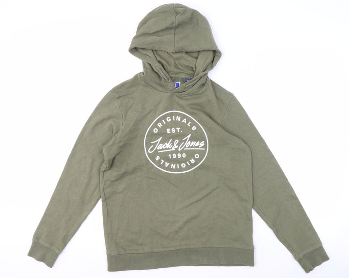 Jack & Jones Boys Green Pullover Hoodie, Size 12 Years