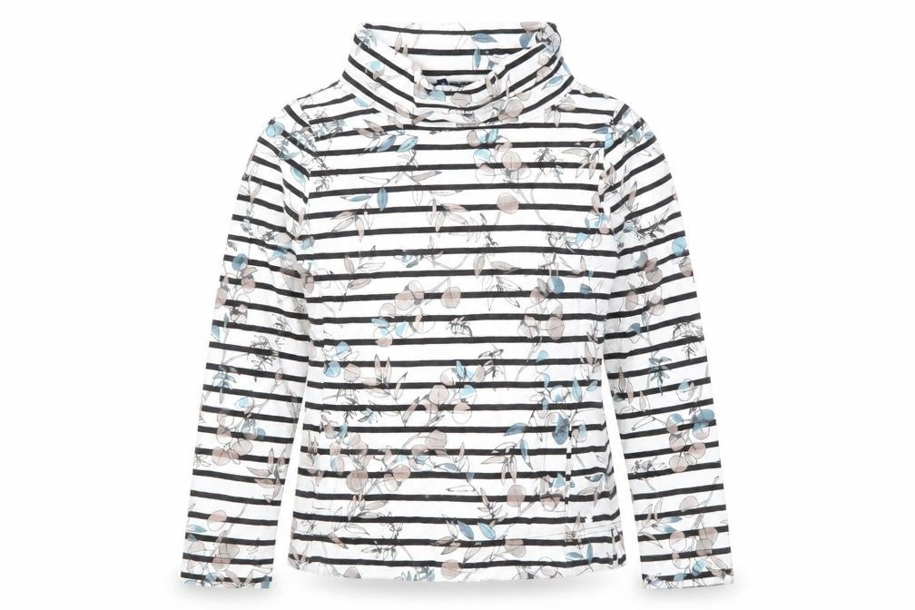 Front view of Maine New England Women's Multicoloured Striped Sweatshirt