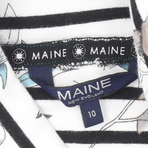 Maine New England Women's Multicoloured Striped Sweatshirt