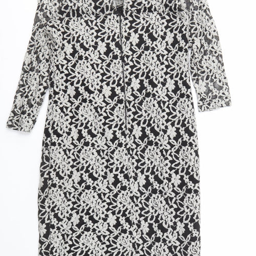 Joe Browns Women's Black Ivory Lace Sheath Dress Size 14