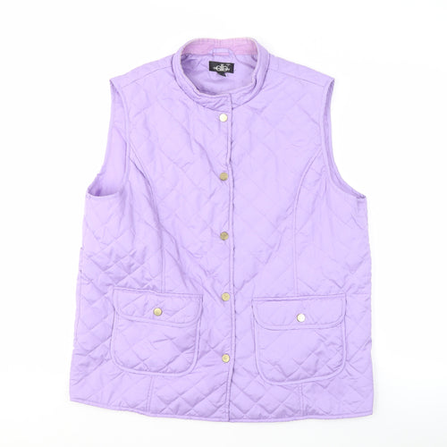 David Barry Women's Purple Quilted Waistcoat Size 16