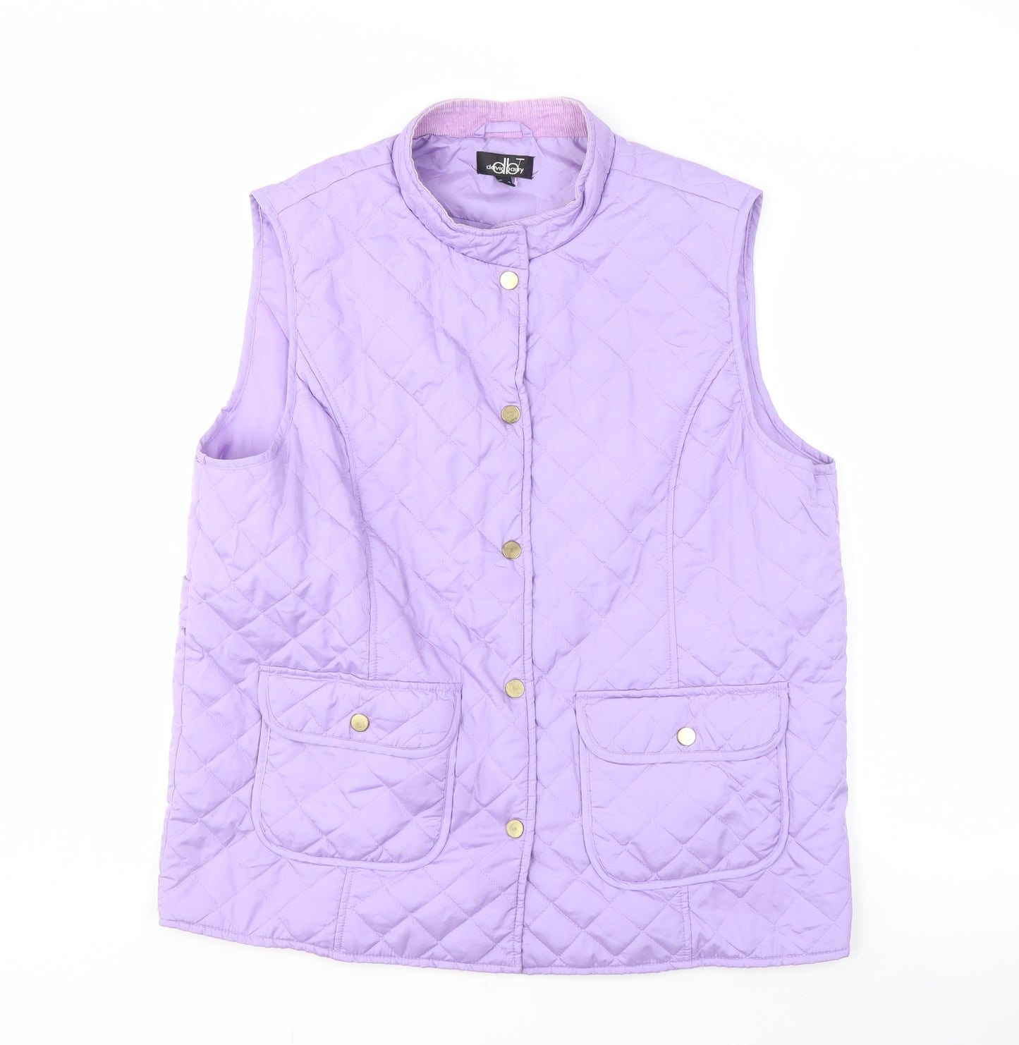 David Barry Women's Purple Quilted Waistcoat Size 16