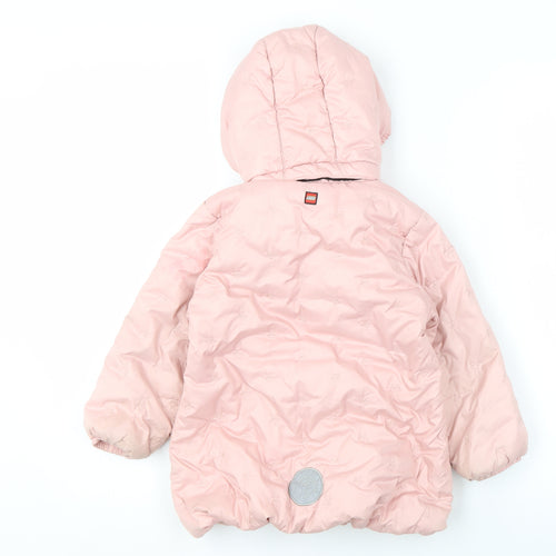 LEGO Girls Pink Puffer Jacket with Hood - Size 3 Years