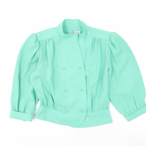 Berkertex Women's Green Blouse, Size 12, High Neck